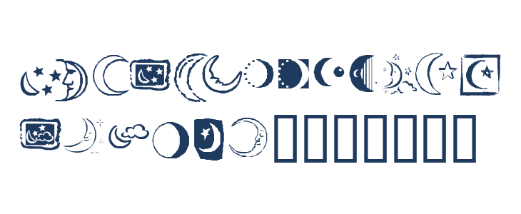 KR Crescent Moons Lowercase