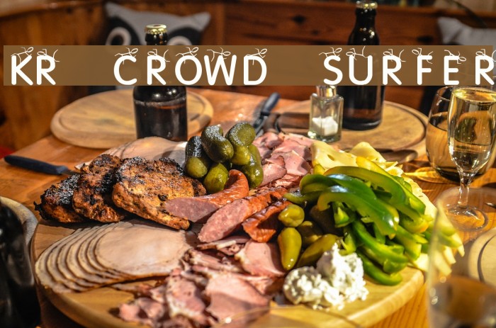 KR Crowd Surfer Font examples