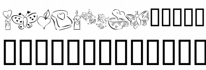 KR Cuori Divertenti 3 Schriftart Groß