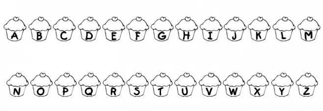KR Cupcake Schriftart Groß