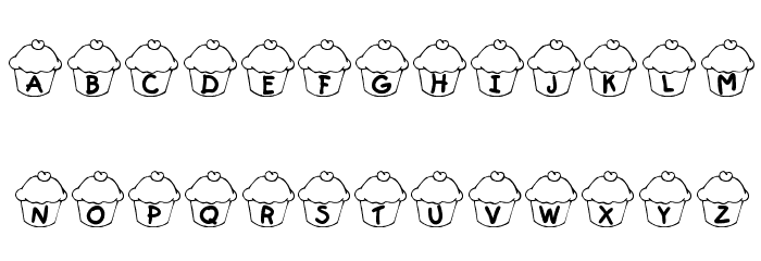 KR Cupcake Font LOWERCASE