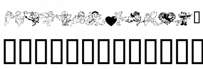 KR Cupids 2003 Schriftart Groß