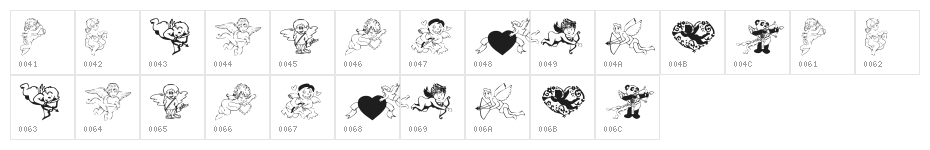 KR Cupids 2003 Character Map