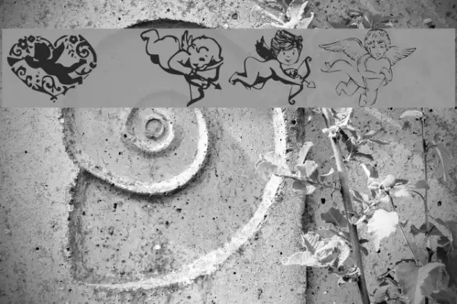 KR Cupids 2003 Font examples