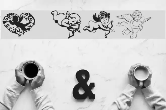 KR Cupids 2003 Font examples