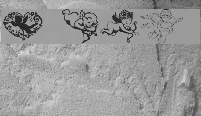 KR Cupids 2003 Font examples