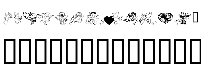 KR Cupids 2003 Font LOWERCASE