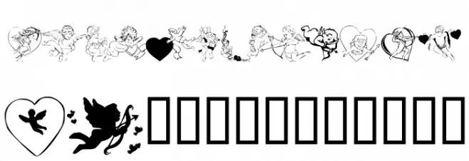 KR Cupids Schriftart Groß
