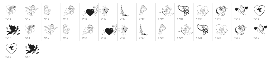 KR Cupids Character Map