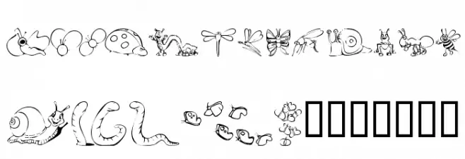 KR Cute As A Bug Font OTHER CHARS