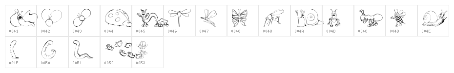 KR Cute As A Bug Character Map