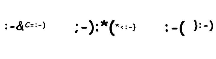 KR Deb's Emoticons  Frei Schriftart Herunterladen