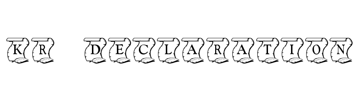 KR Declaration  Free Fonts Download