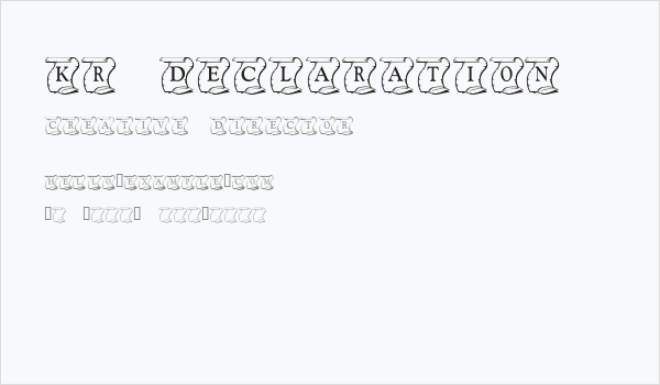 KR Declaration Business Card