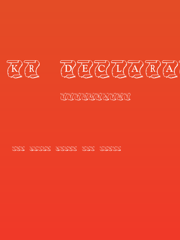 KR Declaration Poster