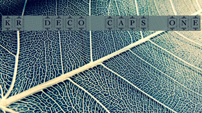 KR Deco Caps One Font examples