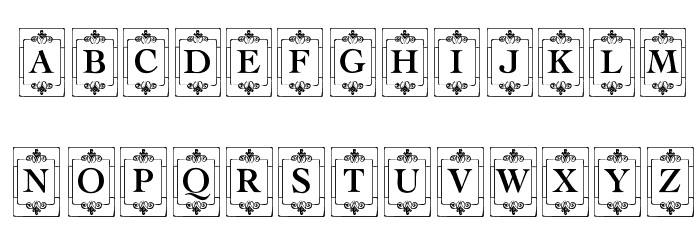 KR Deco Caps One Font LOWERCASE