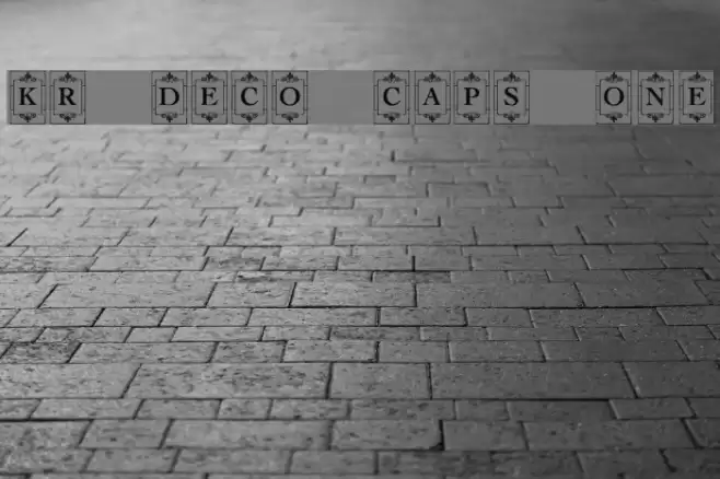 KR Deco Caps One Font examples