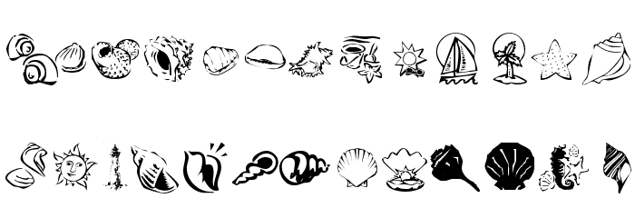 KR Down By The Sea Font LOWERCASE