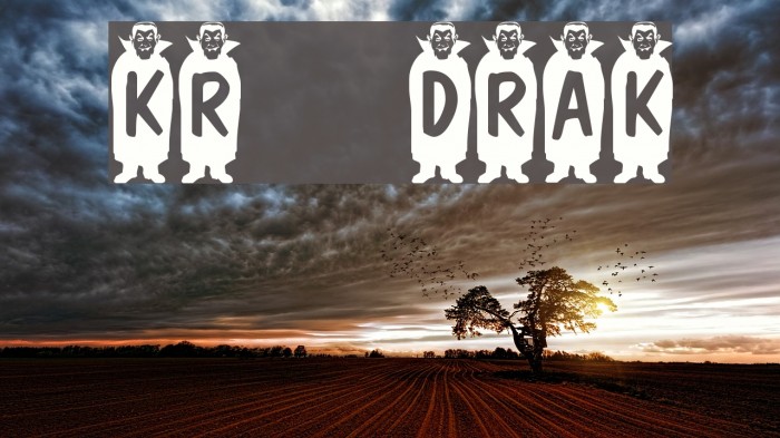 KR Drak Font examples