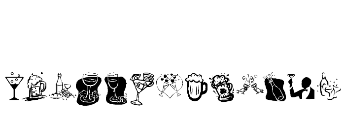 KR Drink Up! Font LOWERCASE