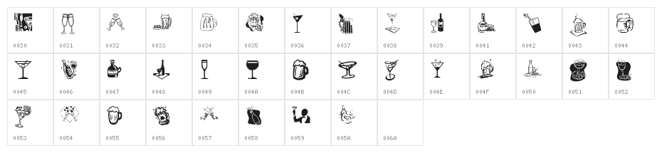 KR Drink Up! Character Map