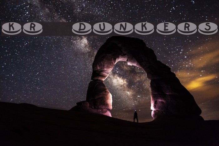 KR Dunkers Font examples