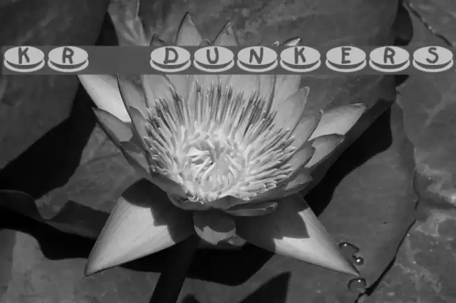 KR Dunkers Font examples