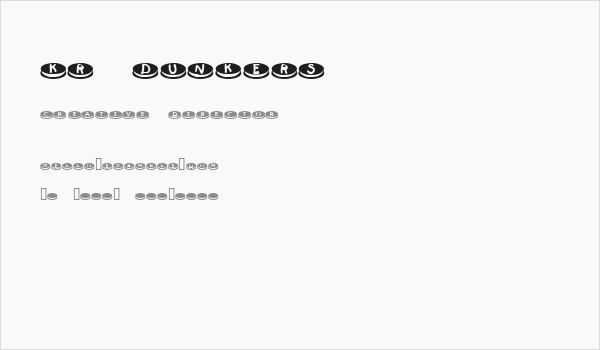 KR Dunkers Business Card