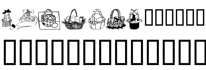KR Easter Baskets Font OTHER CHARS