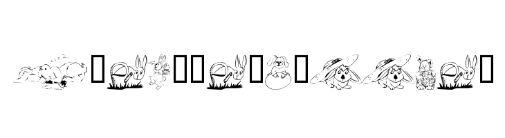 KR Easter Bunnies  Frei Schriftart Herunterladen