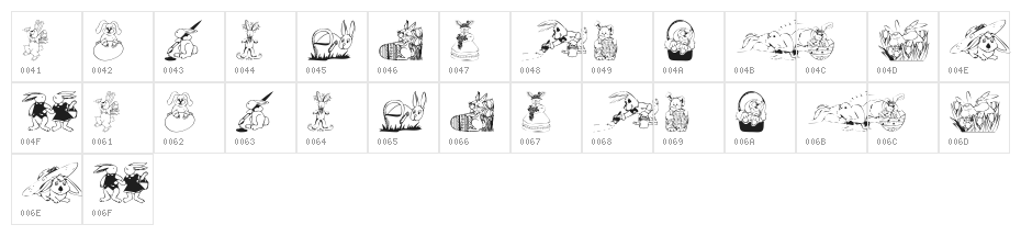 KR Easter Bunnies Character Map