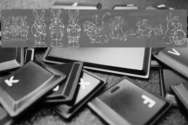 KR Easter Dings Font examples