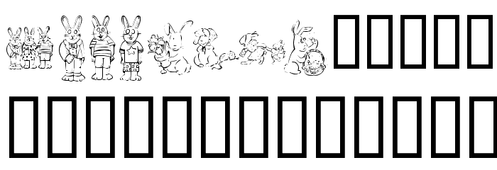 KR Easter Dings Font LOWERCASE