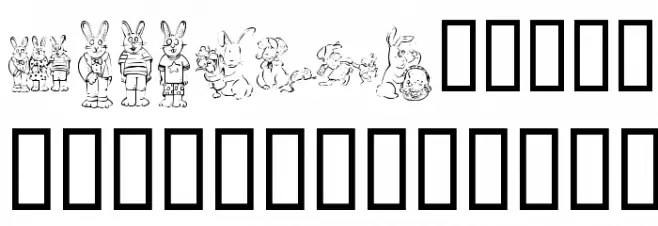 KR Easter Dings फ़ॉन्ट लोअरकेस