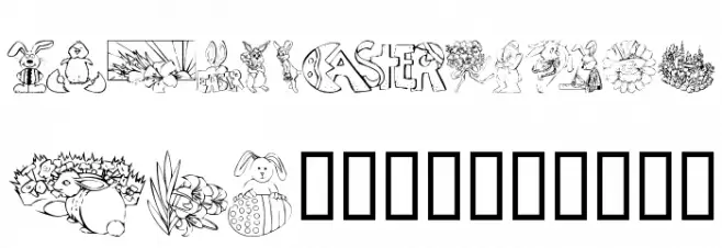 KR Easter No 2 Font UPPERCASE