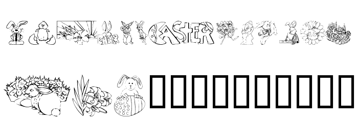 KR Easter No 2 Font LOWERCASE