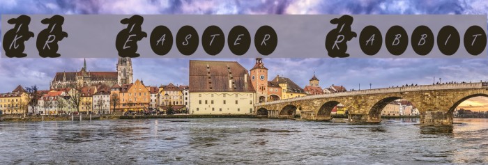 KR Easter Rabbit Font examples