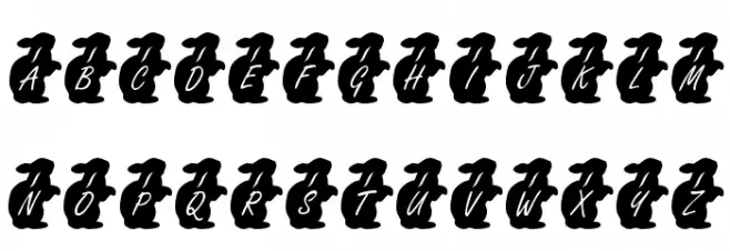 KR Easter Rabbit フォント 大文字