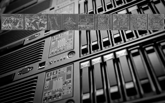 KR Easter Squares Font examples