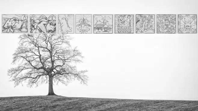 KR Easter Squares Font examples