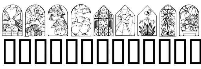 KR Easter Windows Шрифта ВЕРХНИЙ