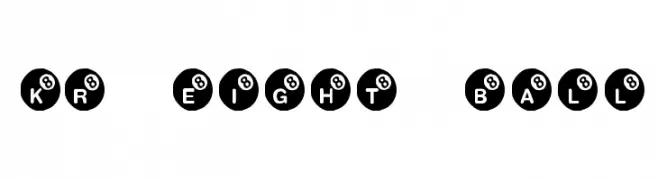 KR Eight Ball  フリーフォントのダウンロード