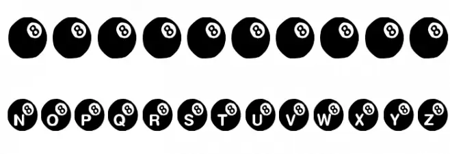 KR Eight Ball Font OTHER CHARS