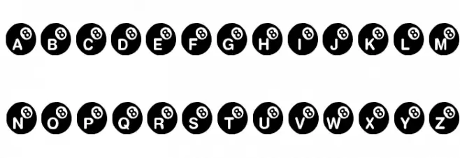 KR Eight Ball Caratteri MINUSCOLO