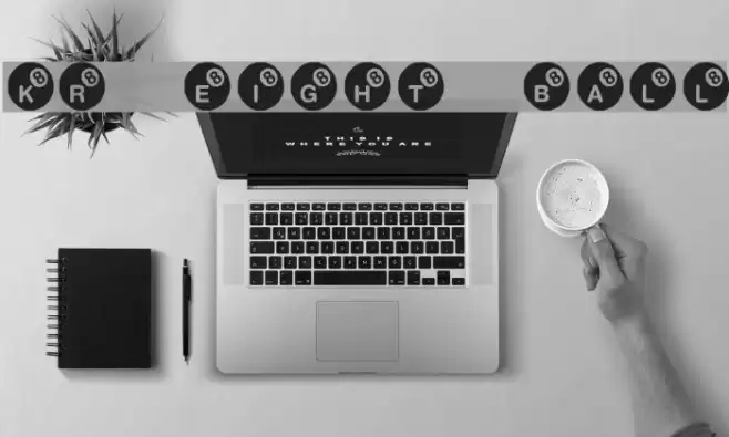 KR Eight Ball Font examples