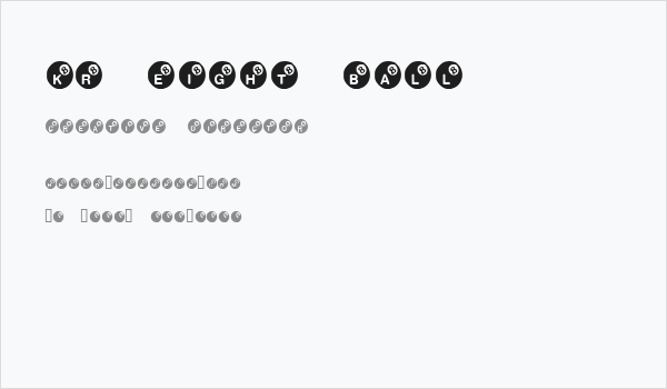 KR Eight Ball Business Card