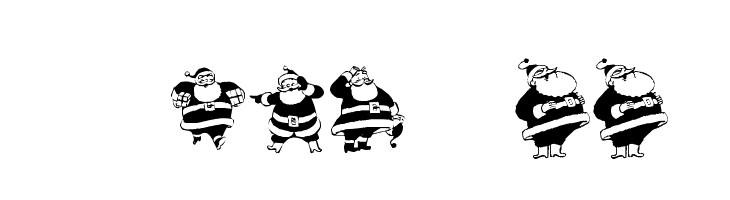 KR Eight Santas  Frei Schriftart Herunterladen