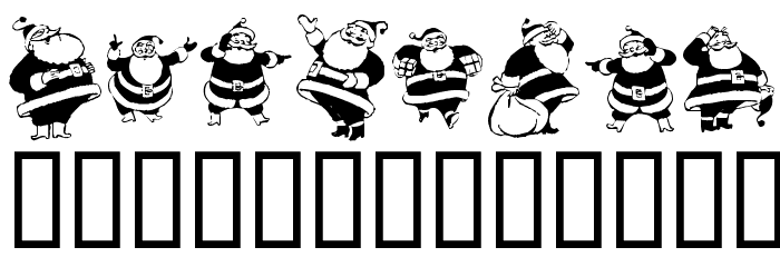KR Eight Santas Font LOWERCASE