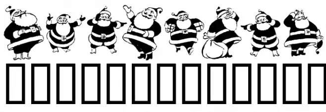 KR Eight Santas Font UPPERCASE